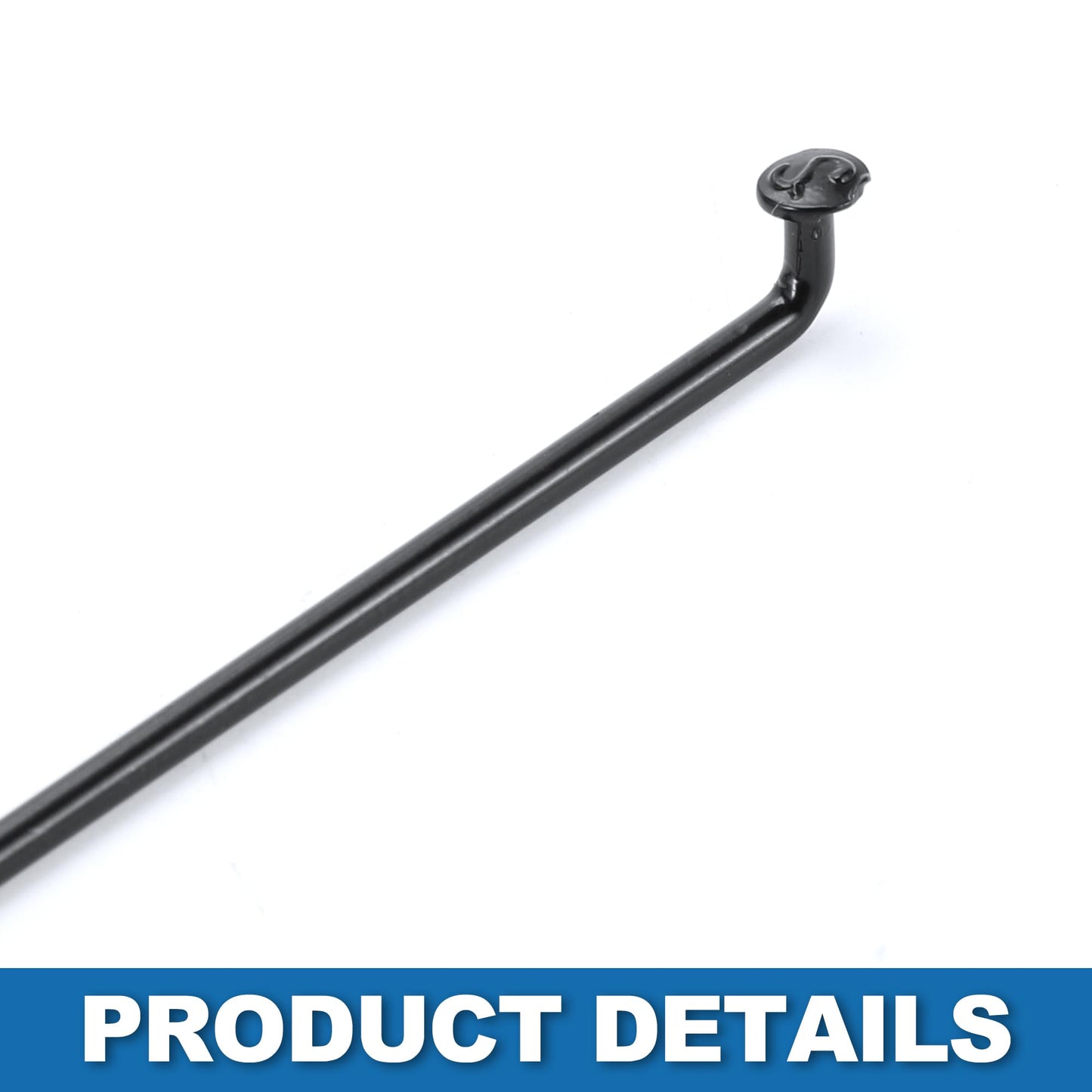 A ABSOPRO Bike Bicycle Spokes 14G 280MM Mountain Bike Spokes Steel Black 36Pcs