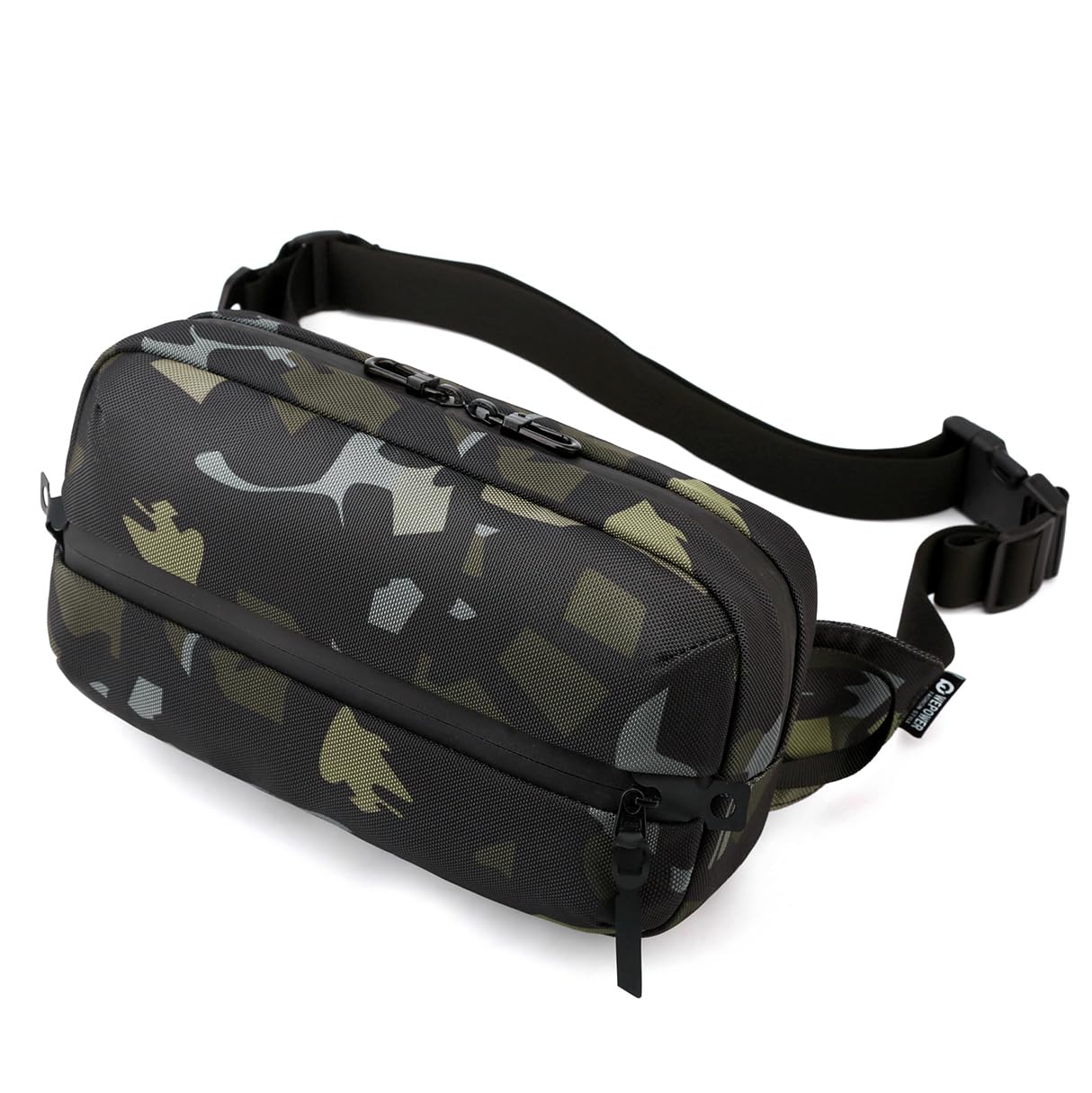 Adjustable Sling Bag for Men Women with Anti-theft Zipper,Multipurpose Crossbody Bags Chest Waist Belt,Water Resistant Fanny Pack Shoulder Hip Pack for Travel,Cycling,Work, Sport,Camo Green