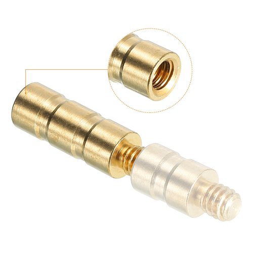 PATIKIL 50 Grain Archery Arrow Insert 0.244 Inch, 12 Pack Brass Arrow Weight Bolt for Field Points Shaft