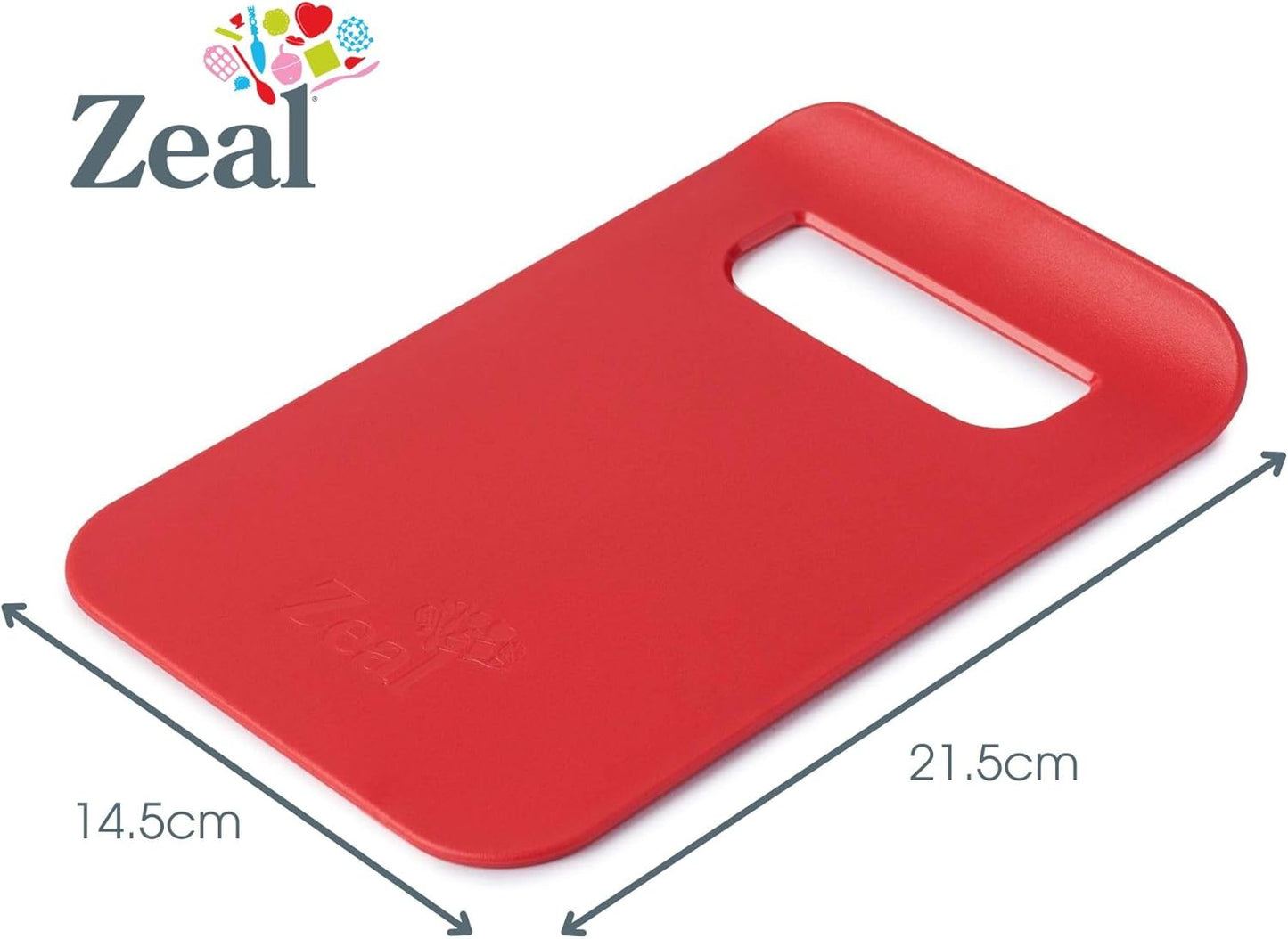 Zeal Red Cutting Board - 22x15 cm Straight to Pan Chopping Board for Easy Food Prep