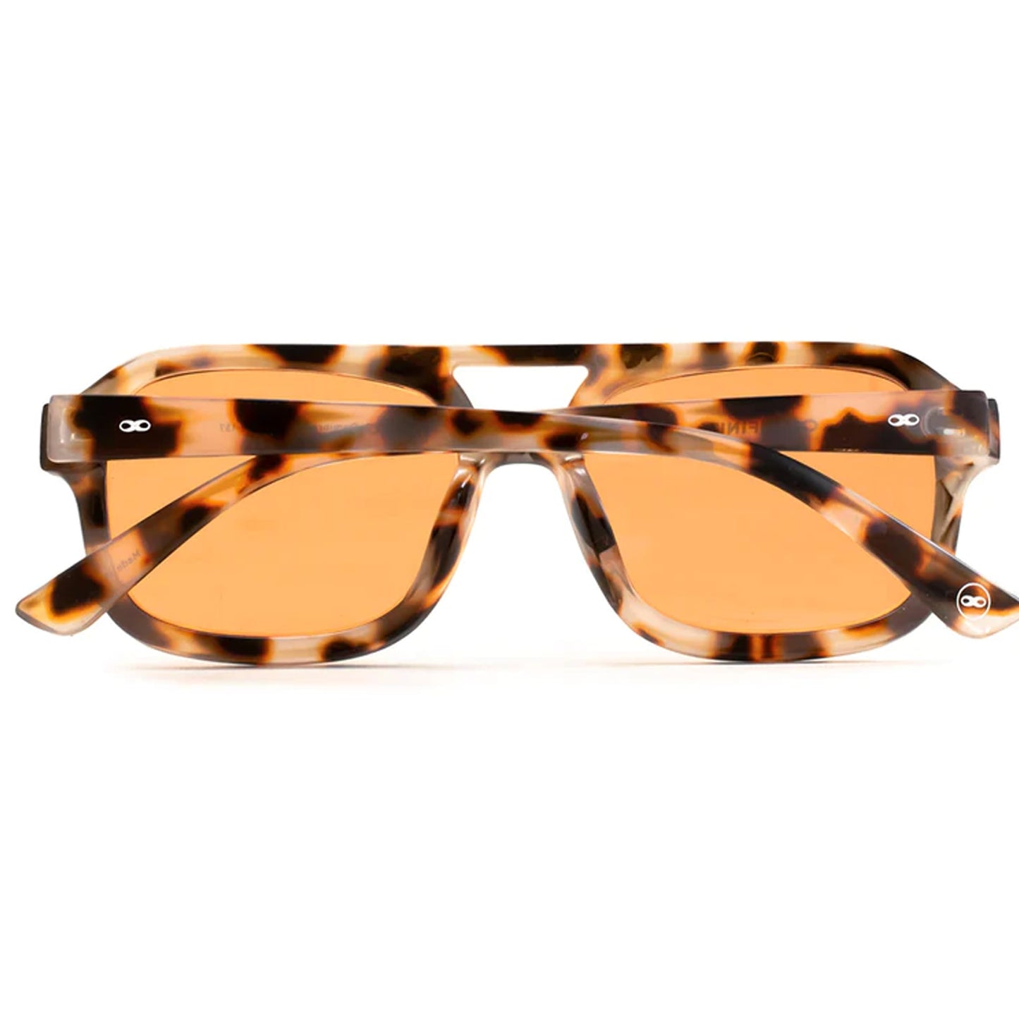 INFINIT Corsa Orange Frame Demi Brown Lens UV400 Lightweight Unisex Retro Sunglasses