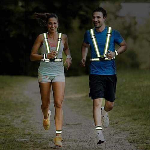 HEHEBON Reflective Vest Running 2Pack,High Visible Reflective Gear for Nighttime Running Biking Motorcycle Dog Walking, Adjustable Safety Vest fits Well Men Women Kids
