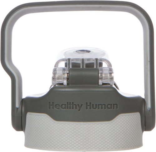 Healthy Human FLIP N SIP Lid | Leak-Proof Water Bottles Lid | Dishwasher Safe & Durable Bottle Caps with Snap Metal Clip & Wide Mouth for All Healthy Human Bottles