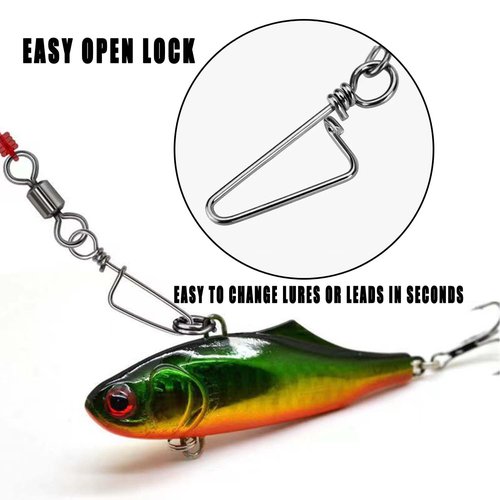 ENERHIKE 150pcs Fishing Snap Swivels Barrel Swivel with Coastlock Snap Stainless Swivel Corrosion Resistant Fishing Tackle Accessories Lure Line Connector for Saltwater Freshwater Fishing