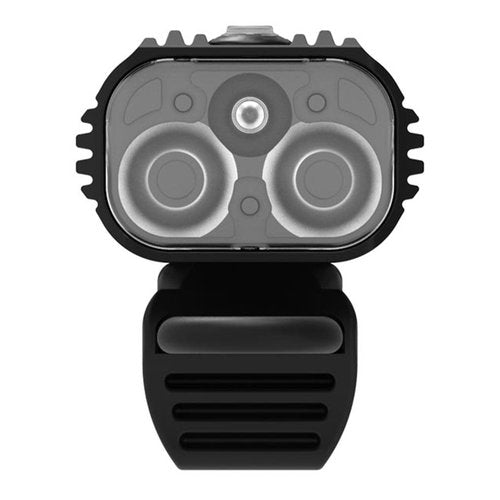 LEZYNE Super Drive Bicycle USB-C Rechargeable IPX7 White LED Front Light with Multiple Solid & Flash Modes | Integrated Silicone Rubber Strap Mount | Smart Connect | 1800 Lumens, Black Gloss