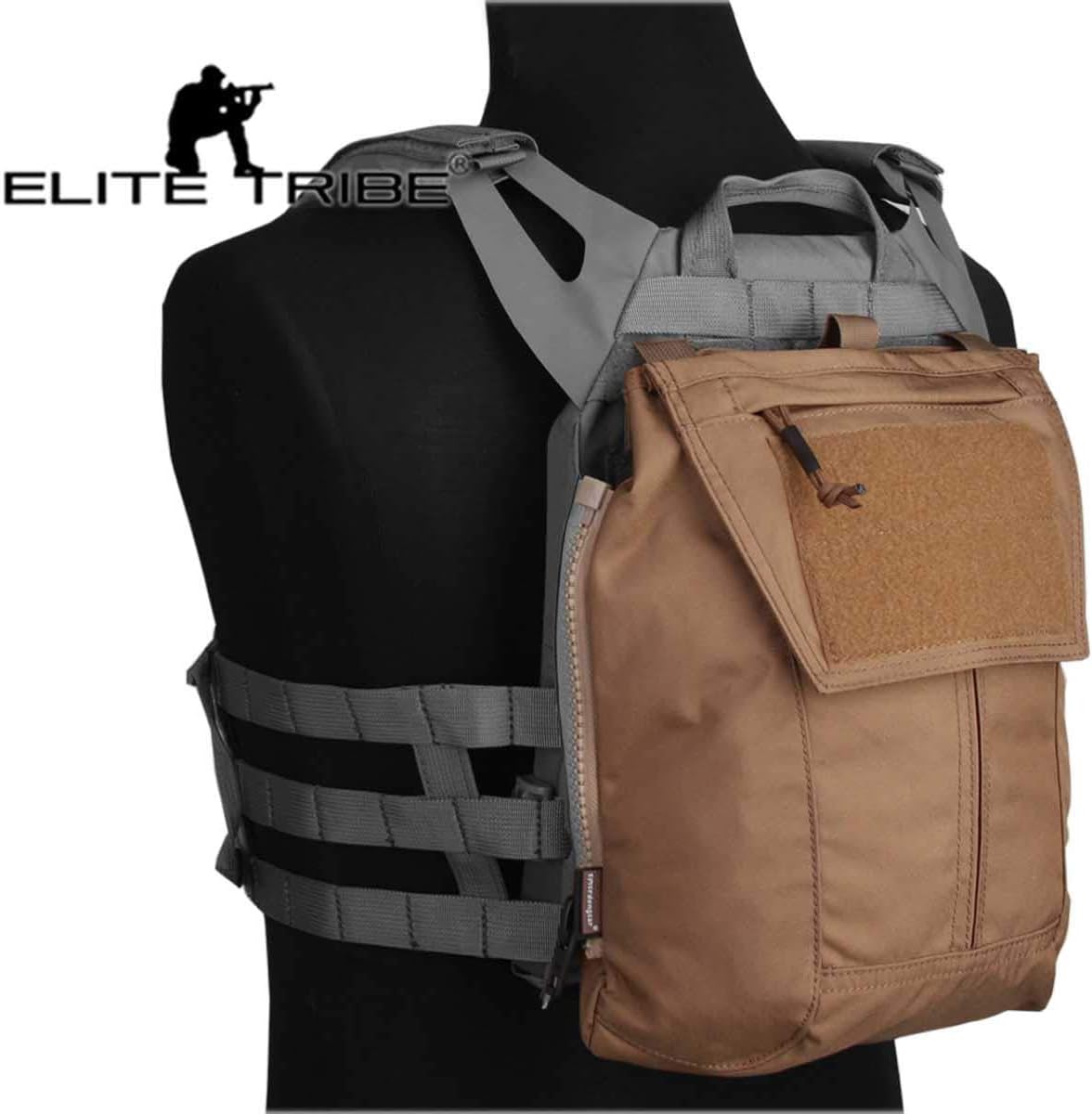 Tactical Pouch Zip-ON Panel for Vest Plate Carrier AVS JPC2.0 CPC Gear