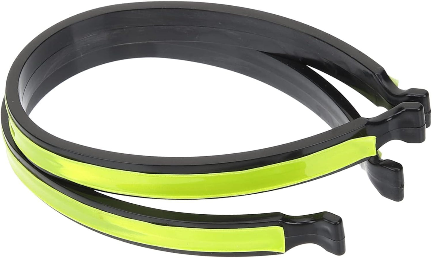 2Pcs Yellow Ankle Cuffs, Outdoor Recreation Cycling Trouser Clip Cycling Ankle, Safety Band Reflective for Bicycles Clip, Pant Leg Cuff Clip Bikes Cycling Equipment Trouser Wrap Clip Reflective Gear