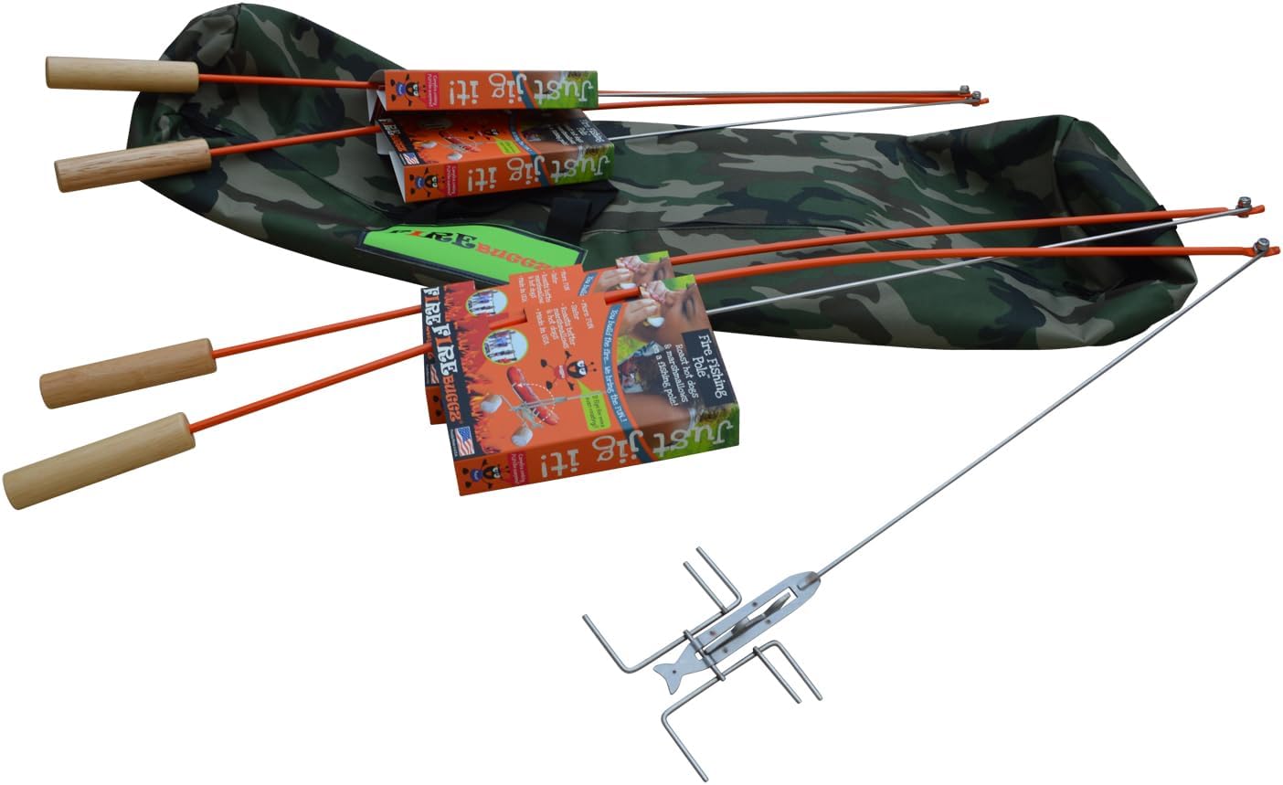 Fishing Pole Campfire Roasters Bundle Packs Campfire Roasting Sticks Outdoor Firepit Tools