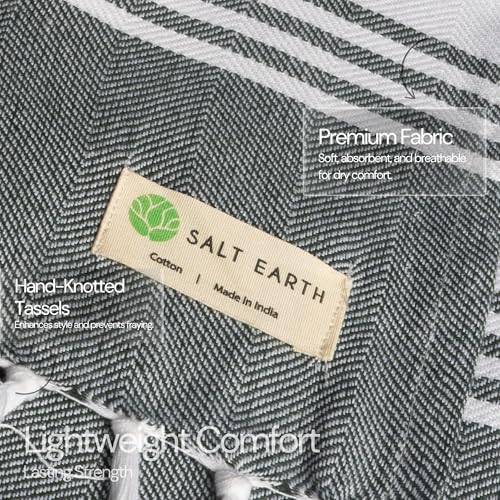 Turkish Cotton Beach Towel Set - 36x72 Inches, Quick Dry, Sand Resistant, 4 Pack - Green and Yellow