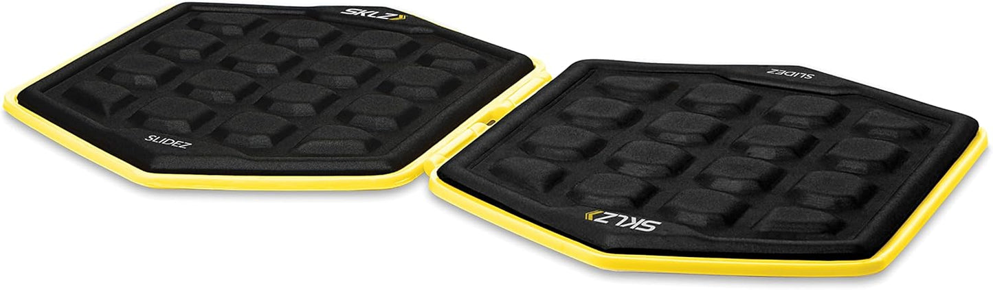 SKLZ Dual-Sided Exercise Glider Discs for Core Stability - Hands & Feet, Yellow