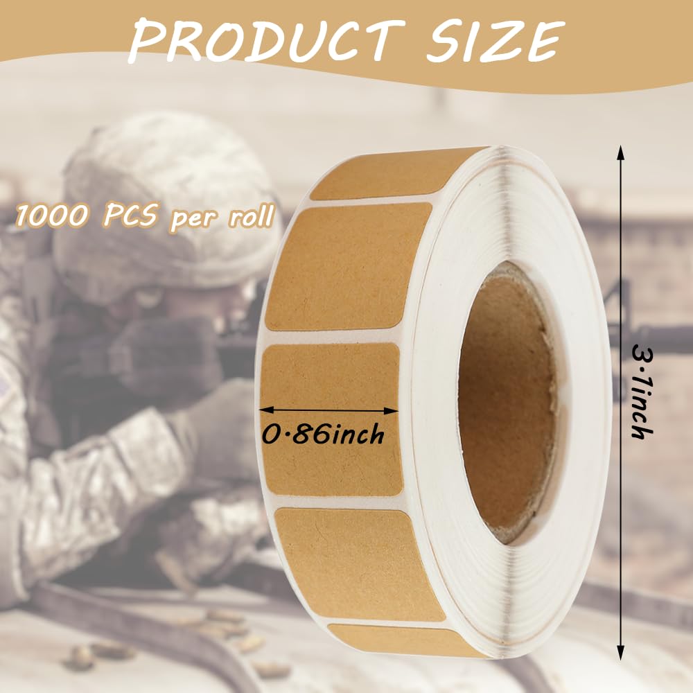 3000 Pieces 3 Rolls Square Target Pasters for Shooting Target Stickers Self Adhesive for Shooting Range Practice Shooting Cardboard Targets Paper (Yellow)