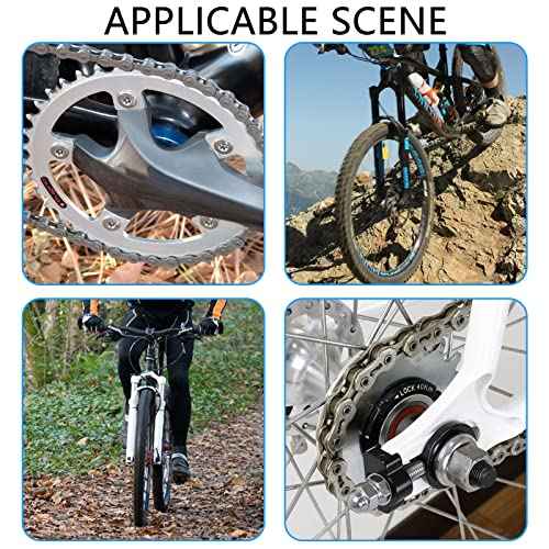 Waziaqoc Single Speed Bike Chain 1/2" x 1/8" Inch 114 Links, Carbon Steel Bicycle Chain 1 Speed