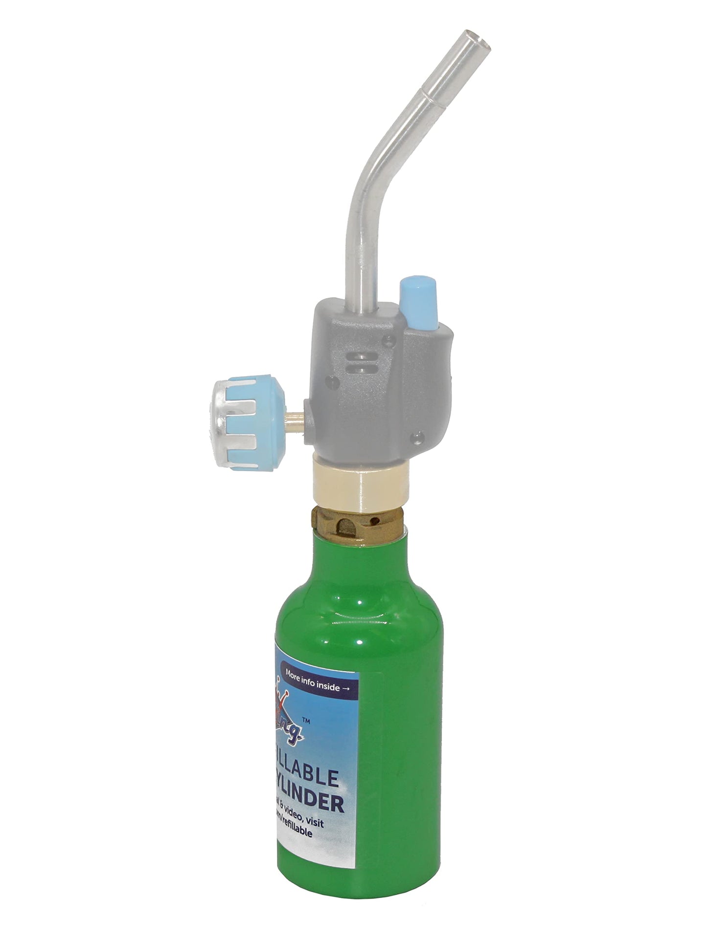 Flame King 1/4-lb Empty Refillable Propane Cylinder Tanks - Reusable & Transportable - Safe and Legal Refill Option - UL1769 Listed Valve, Green, 3.85 oz (2-Pack)