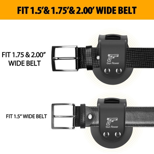 GUN & FLOWER Universal Case Holder Pouch, Compatible with ASP & Hinged/Chain/Folding Rigid Handcuff, Fits Duty Belt 1.5'' 1.75''