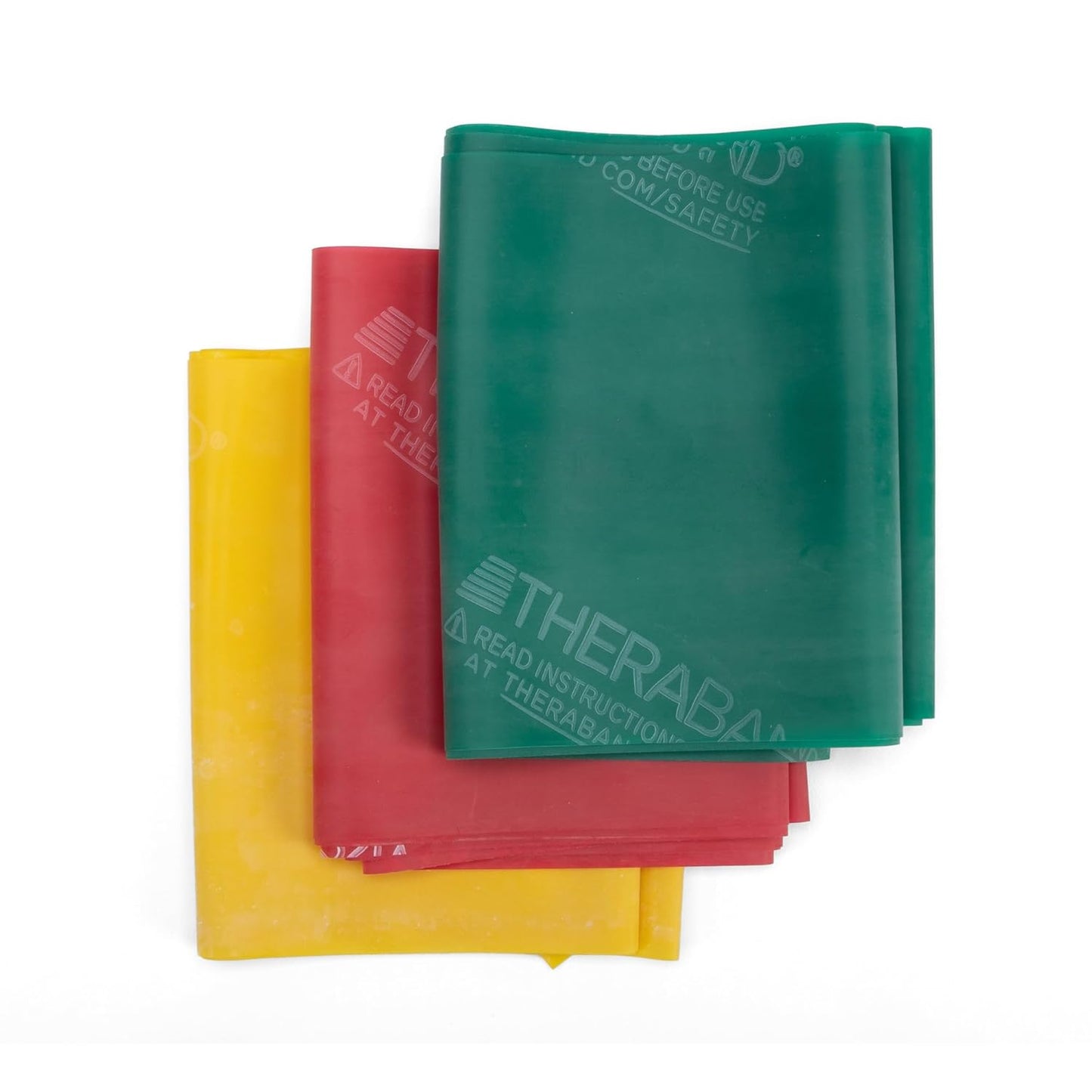THERABAND Resistance Bands Set, Beginner Kit, Yellow, Red, Green, Non-Latex Elastic Bands for Exercise & Physical Therapy, Strength Training Bands for Upper & Lower Body Fitness