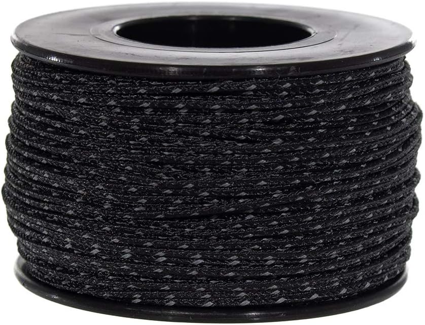 Glow in the Dark Micro Paracord - 125ft Braided Cord, 1.18mm Diameter, Reflective Options