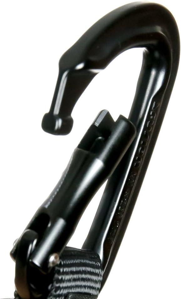 Fusion Climb 4-Pack 12cm Tactical Military Rescue Quickdraw Set with Contigua Straight Gate Black/Contigua Straight Gate Black Carabiners