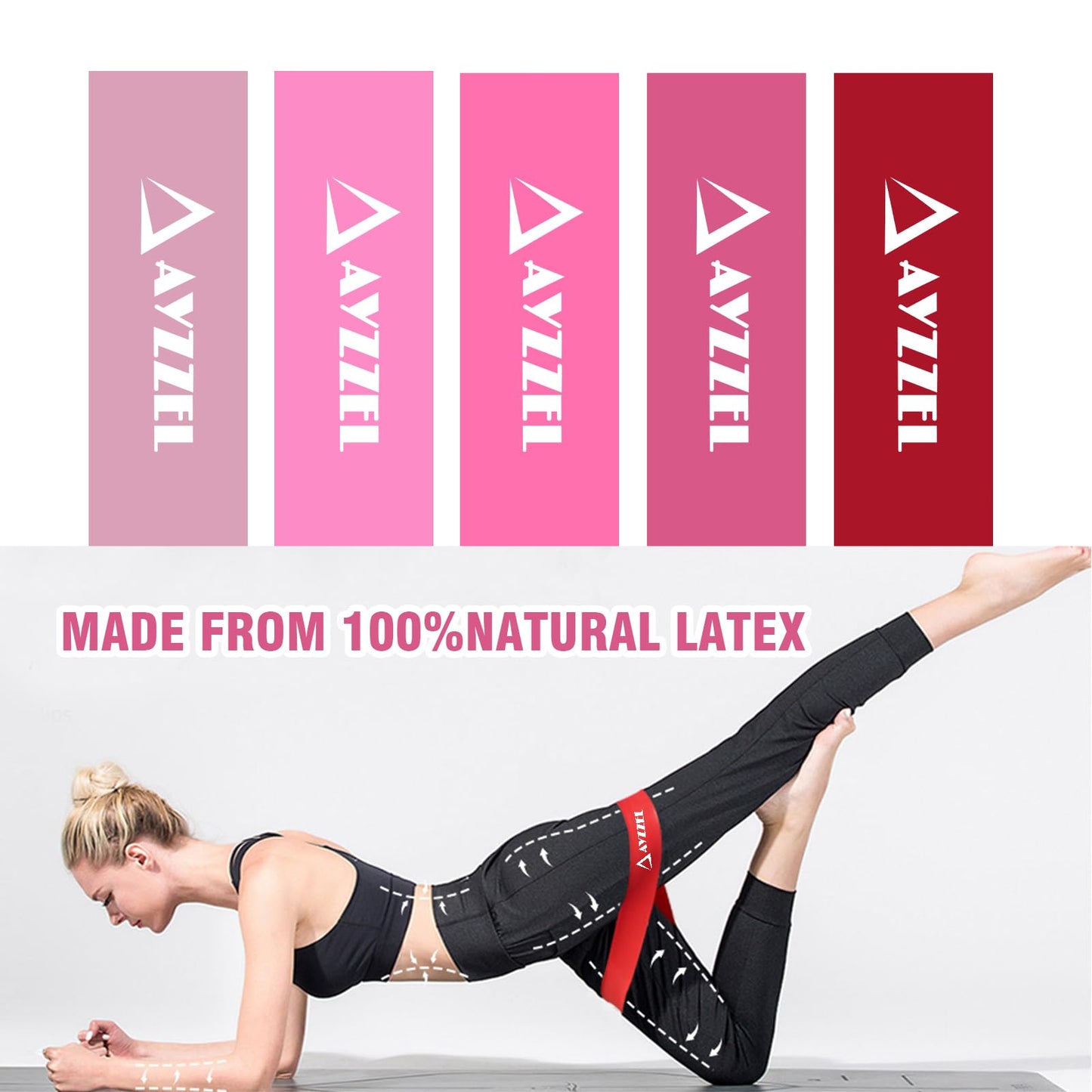 Resistance Bands for Working Out Women, Set of 5 Loop Bands for Exercise and for Workout with Free Carry Bag