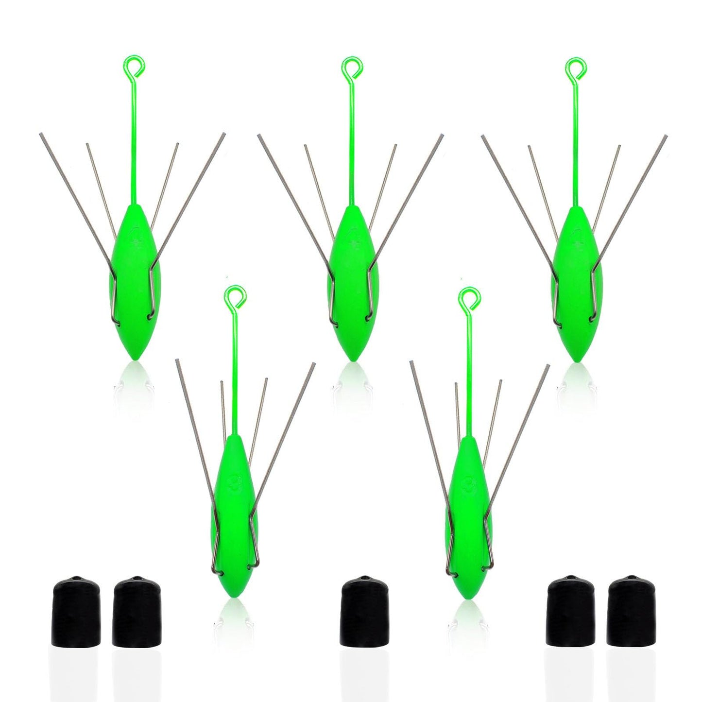 Aollerfilery 5 PCS Sputnik Sinker Fishing Weights - Heavy-Duty Long Tail Spider Sinkers for Saltwater Surf Casting, Catfishing, and Beach Adventures in Ocean Sea Sand (5,Ounces)