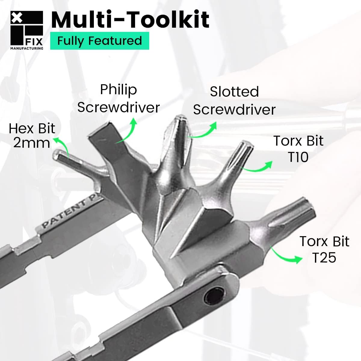 Wheelie Wrench™ Bike Tool Compact and Portable Multi Tool for Bicycle Repair and Maintenance Perfect to fix Most Road, Mountain, and BMX Bikes