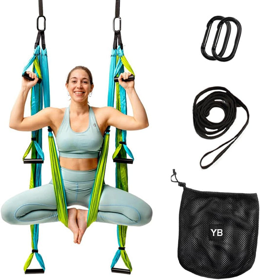 Swing Set for Home & Outdoor | Easy Setup for Strength, Balance & Back Pain Relief | Adjustable Straps & 600lb Capacity, Includes Carrying Bag & Online Tutorials