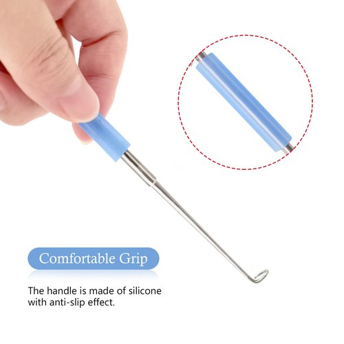Medsuo 2pcs Stainless Steel Fishing Unhooking Disgorgers Portable Fishing Hook Remover Tools Fishing Supplies for Lake Fishing River Fishing Sea Fishing