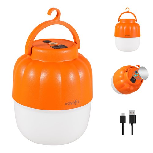 VAVOFO 30W LED Camping Lantern Rechargeable, 100 LEDs with Stepless Dimming, 2500LM, 7200mAh Portable Tent Light with Magnet, IP65 Waterproof for Emergencies ,Power Outages, Camping