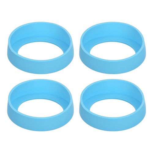 uxcell 4pcs Water Bottle Boot, Protective Silicone Boot Sleeve Non Slip Bottom Cover Bumper for Water Bottles Mug Tumbler Light Blue(70mm)