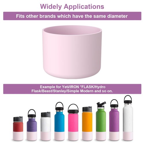 YOUCOX Silicone Boot for Owala Water Bottle 24 oz 32 oz 40 oz, 2PCS Anti-Slip Protective Sleeve for FreeSip/Twist/Flip Water Bottles, BPA Free, Dishwasher Safe, Bottom Bumper Cover Cup Accessories