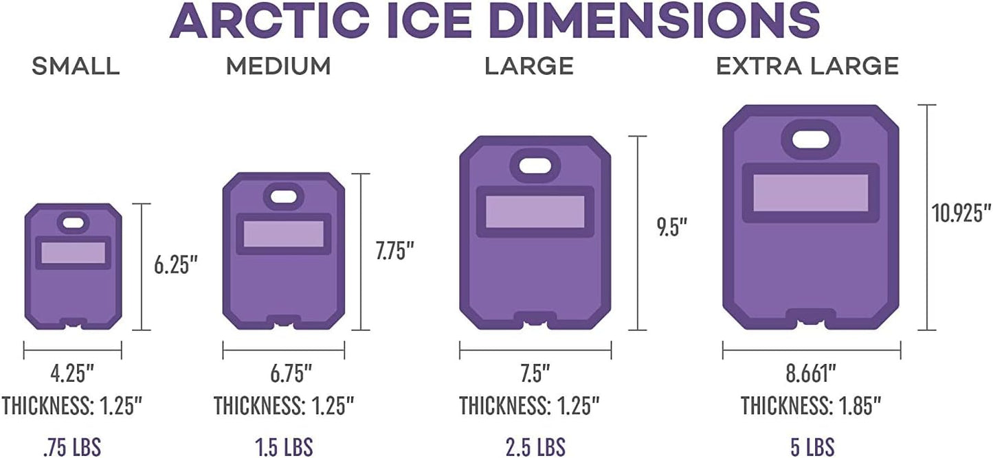 Arctic Ice Tundra Series Reusable Ice Pack - Long-Lasting 5°F Cooling for Coolers