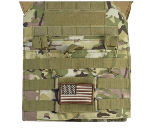 Molle Patch Display Holder,Hook and Loop Tactical Morale Patches Board Molle Attachment Molle Patch Panel with Laser Cutting Loop for Backpack Tactical Vest (Khaki 3")