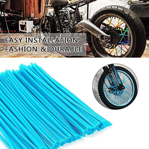 36 pcs Wheel Rim Spoke Covers, Keenso Motocross Rims Off Road Guard Wraps Kit Motorcycle Covers Wrap Decor Protector For Universal Motocross Dirt Bike(Green)