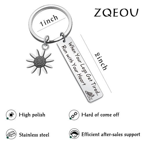 ZQEOU Track And Field Gifts Runner Keychain Athletic Trainer Gift Running Lovers Gift Marathon Gifts Fitness Enthusiast Keychain Cross Country Races Jewelry Fitness Gym Jewelry