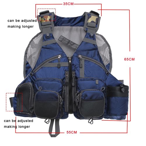 Kylebooker Fly Fishing Vest Pack Adjustable for Men and Women(Blue)