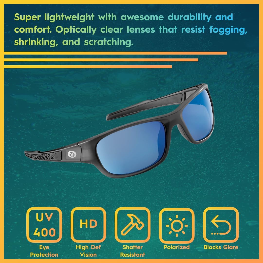 Flying Fisherman Last Cast Polarized Sunglasses with AcuTint UV Blocker for Fishing and Outdoor Sports