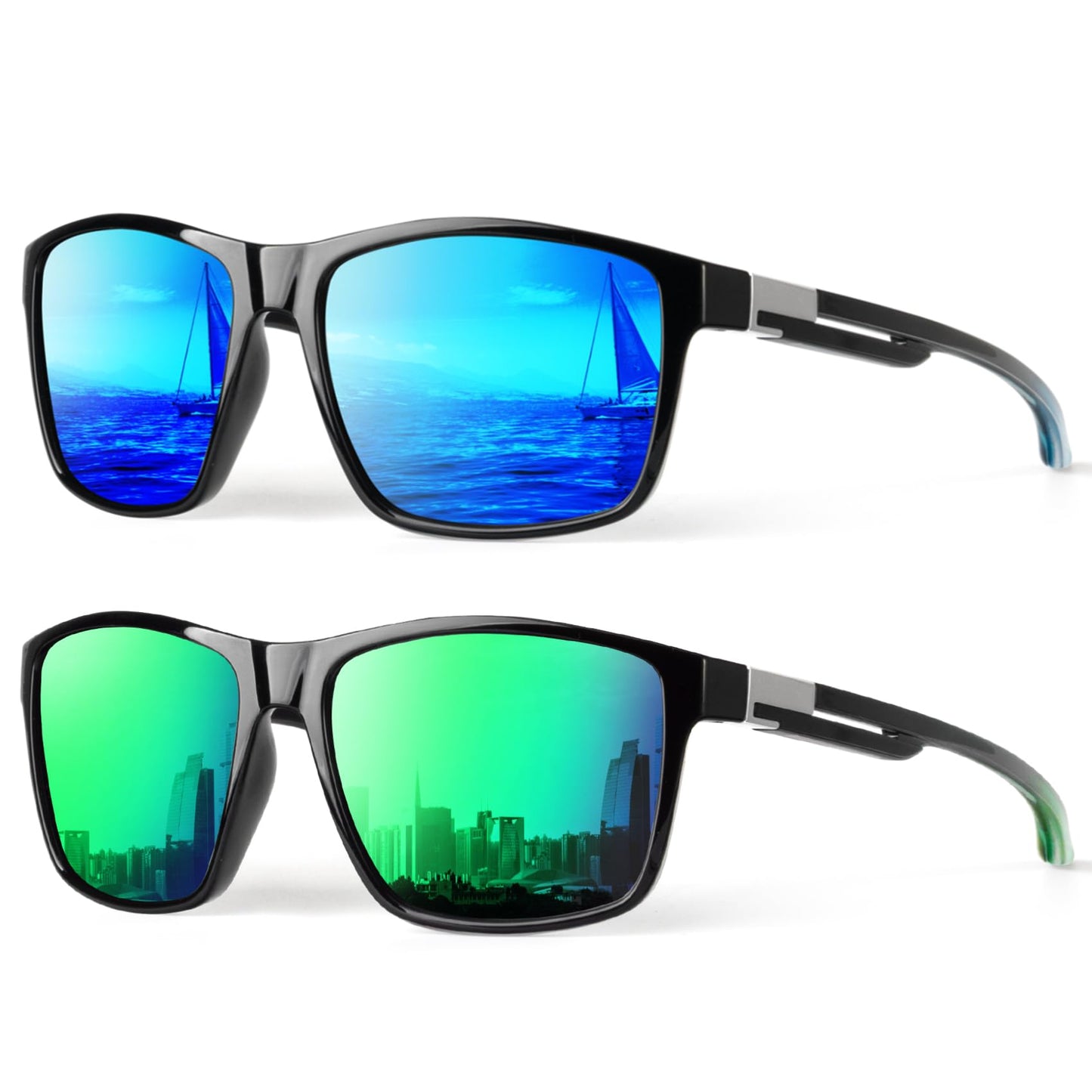 KALIYADI Polarized Sunglasses Men Mens-Sunglasses: Unisex Polarized Sun Glasses Lightweight Driving Fishing UV Protection