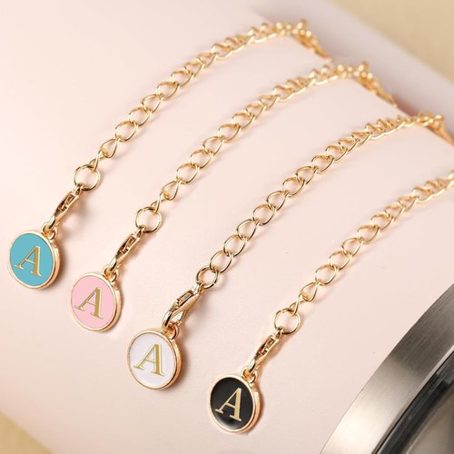 TERRISHE Initial Letter Charms Accessories for Stanley Cup, 4PCS Initial Name ID Letter Handle Charm for Stanley/Simple Modern Tumbler, Pesonlized Identification Letter Charms for Stanley Accesories