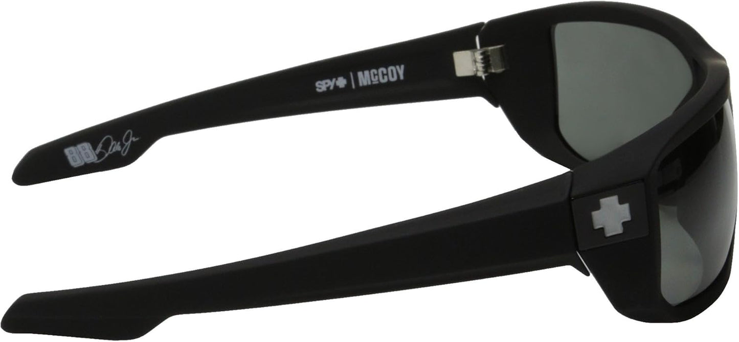 Spy Mccoy Sunglasses - Spy Optic Steady Series Polarized Sportswear Eyewear - Matte Black/Grey / One Size Fits All