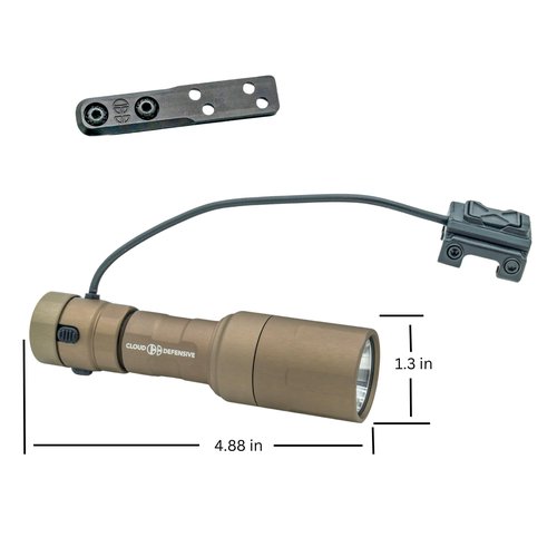 Cloud Defensive REIN Micro Dual Fuel Picatinny Mount Tactical Weapon Light 95,0000 Candela 1000 Lumens FDE