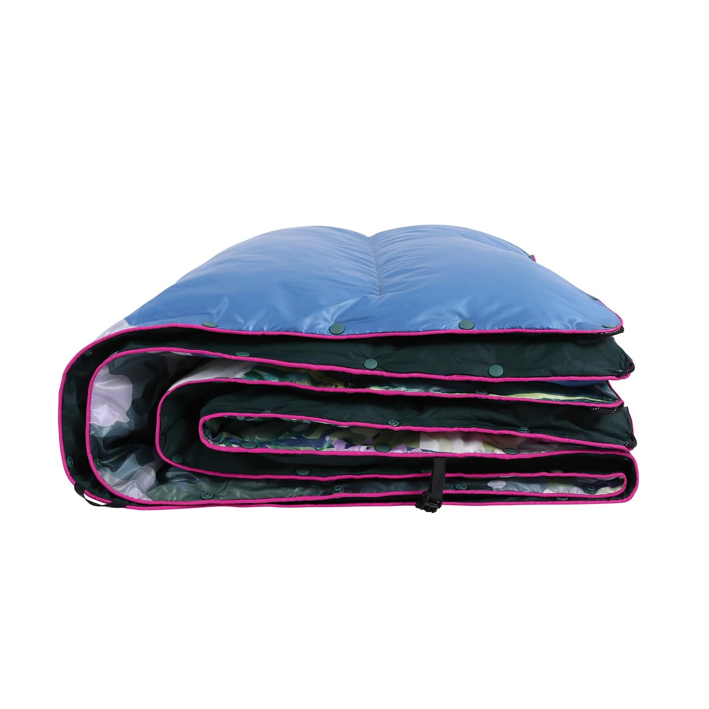 APSMILE Outdoor Down Blanket | Extra Warm & Puffy Camping Blanket | Water-resistant, Lightweight, Packable Sleeping Quilt for Camp, Travel, Hiking, Picnic, Backpack (Flower Valley HD Printed, 52"x75")