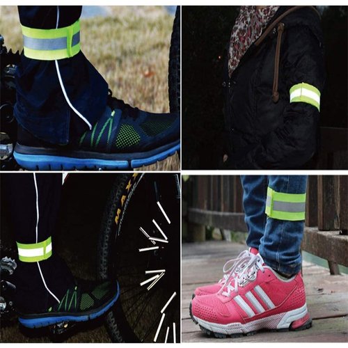 NULIZL Reflective Vest, 2 pcs Adjustable High Visibility Safety Reflective Vest with 4 pcs Reflective Wristbands Armbands, for Work, Cycling, Walking, Running and Outdoor Activities - Green
