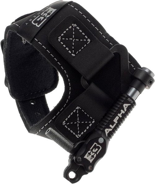 B3 Archery Alpha Double-Caliper Wrist Strap Archery Compound Bow Arrow Release Aid Trigger w/Adjustable Trigger Travel, Roller-Sear Double Stainless Steel Jaws, for Bowstring & String Loop Use