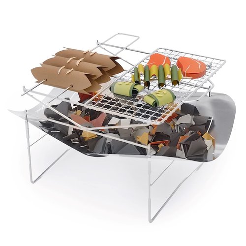 Picogrill 498 Ultralite BBQ Grill and Stove, 2 Grates, 1 Skewer