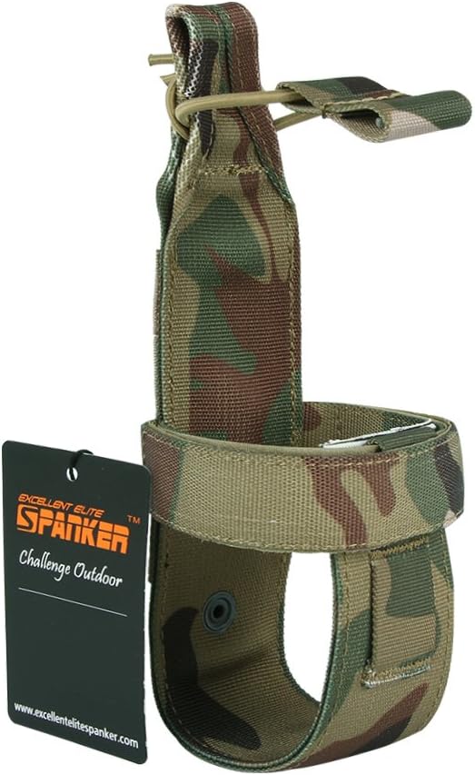 EXCELLENT ELITE SPANKER Tactical Military Portable Belt Bottle Holder Pouch Molle Adjust EDC Water Bottle Carrier for Hunting Walking Running Traveling