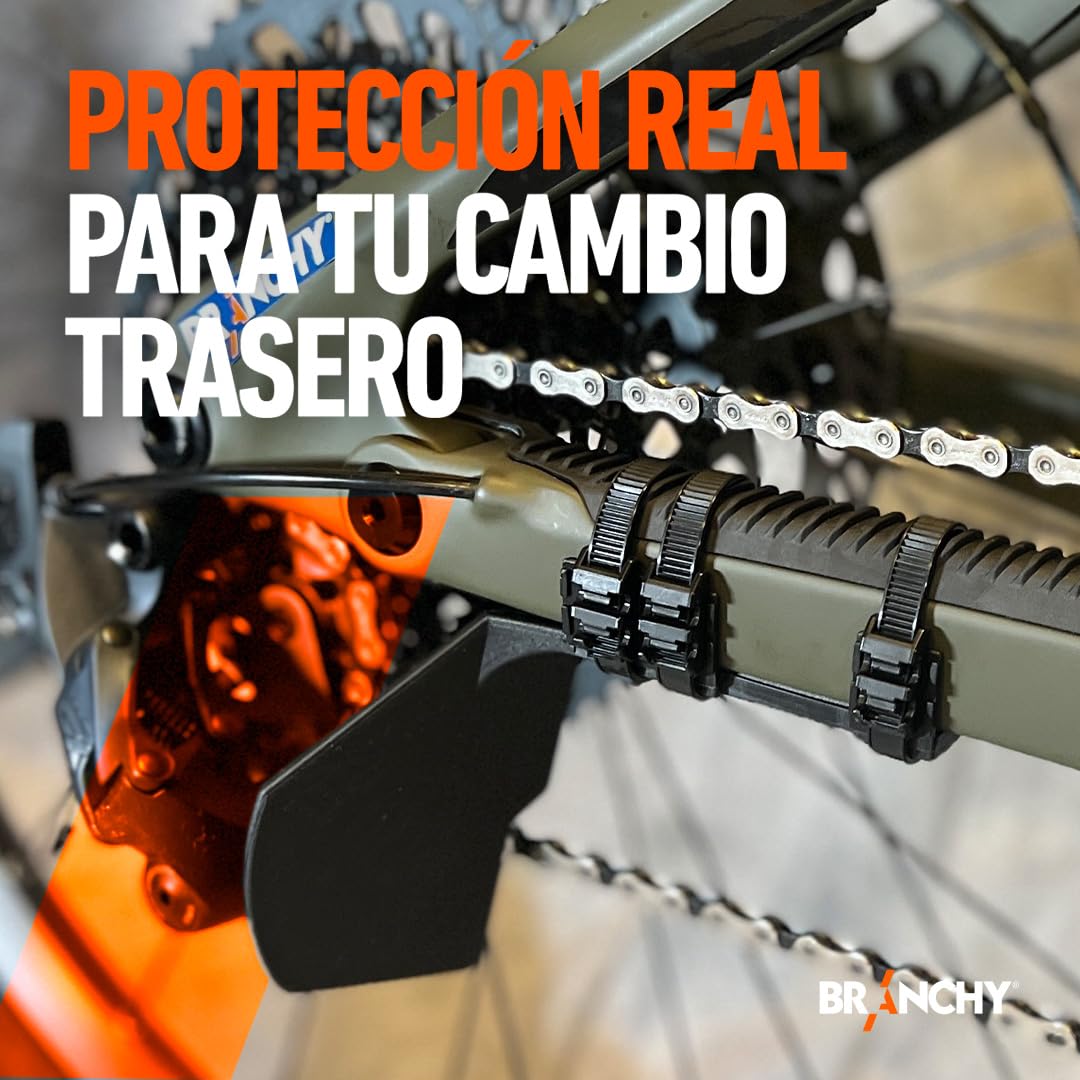 Branchy Protection, Universal Rear Bike Shift Protector | Recommended for MTB, Ebike, Enduro, DH, Gravel (Black)