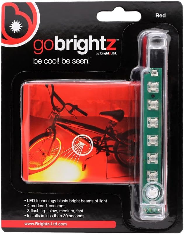 GoBrightz LED Bike Frame Light - Night Riding Underglow Light Bar with 4 Modes - Cool Bicycle Lights for Kids & Adults