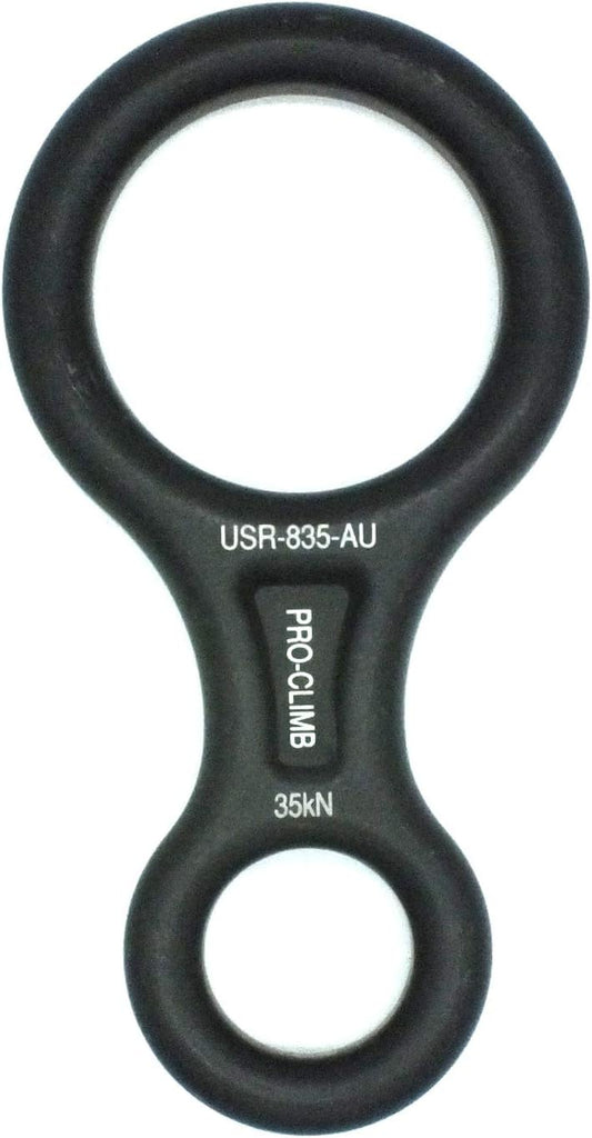 35 kN Fall Rescue Figure 8 Aluminum Descender Rigging Plate Heavy Duty Belay Device (Silver)