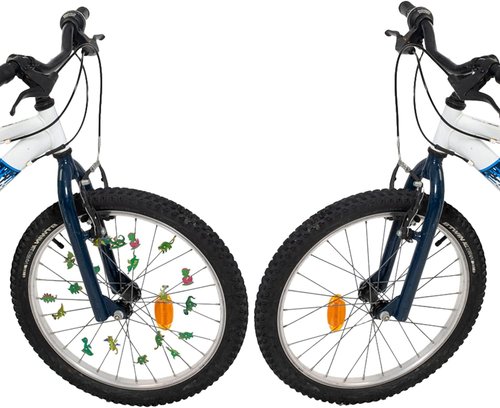 Bike Wheel Spoke Accessories for Kids – Bicycle Decorations & Attachments for Boys & Girls - Party Favors, Goodie Bag Stuffers, Outdoor Toys – Dinosaur, Flower & Butterflies Theme - 36 Pcs