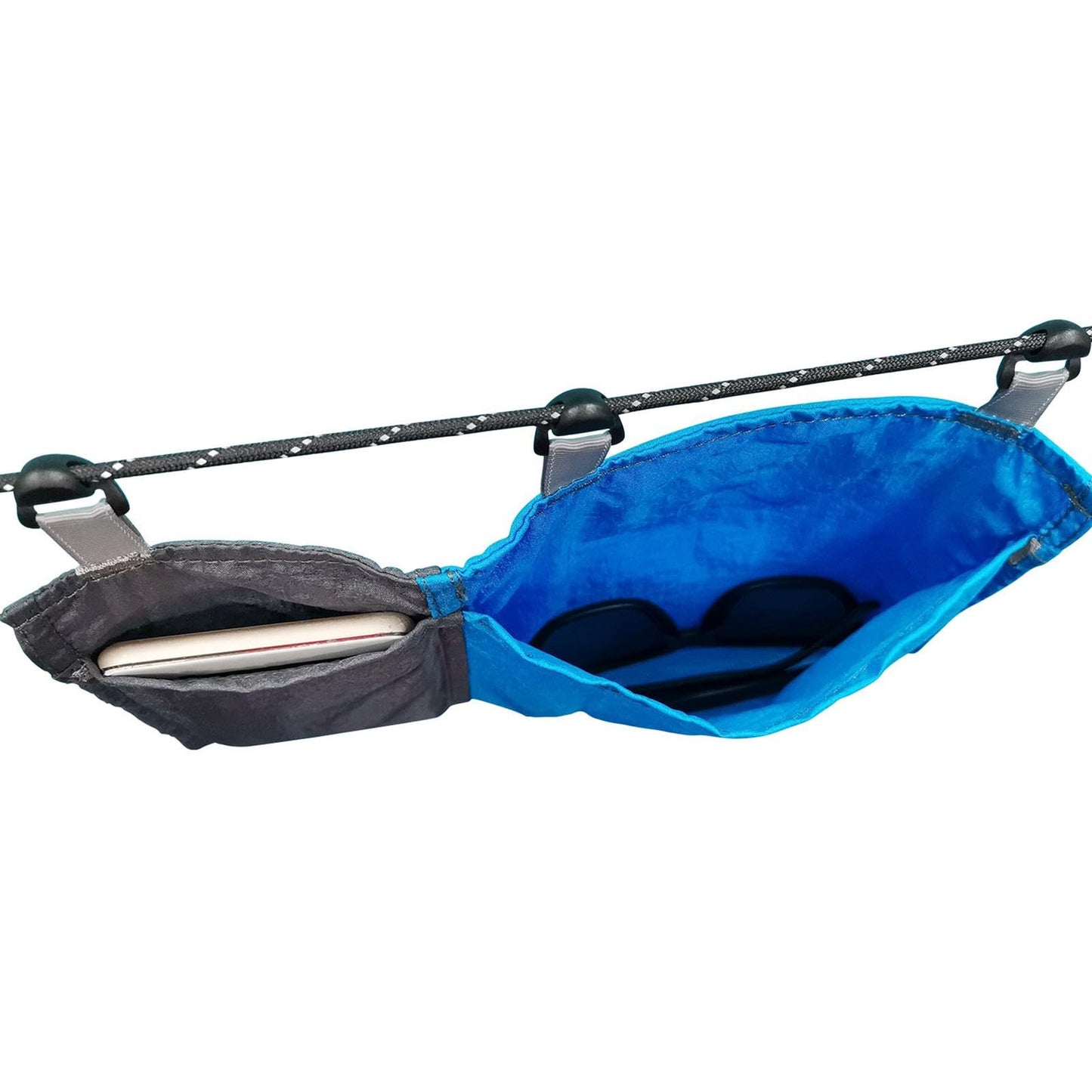 Amagogo Hammock Organizer Bag Dangling Pouch, Portable Hammock Storage Bag Storage Container for Camping Climbing Hiking Outdoor Sports, Blue