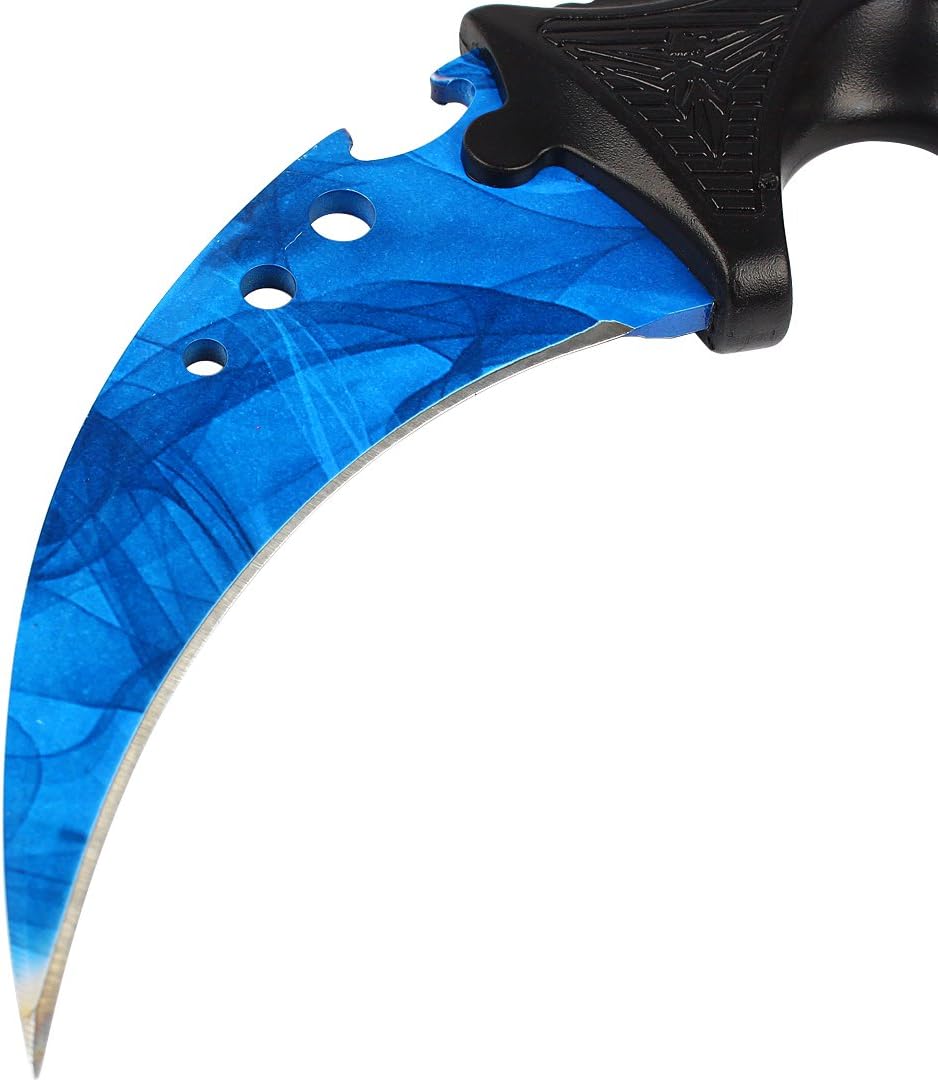 Andux Karambit with Holes Camping Hunting Tool with Cord ZD-02 (Grass Green)